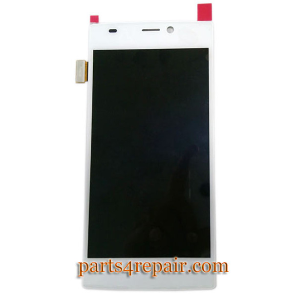 Complete Screen Assembly with Bezel for Gionee Elife S5.5 -White from www.parts4repair.com