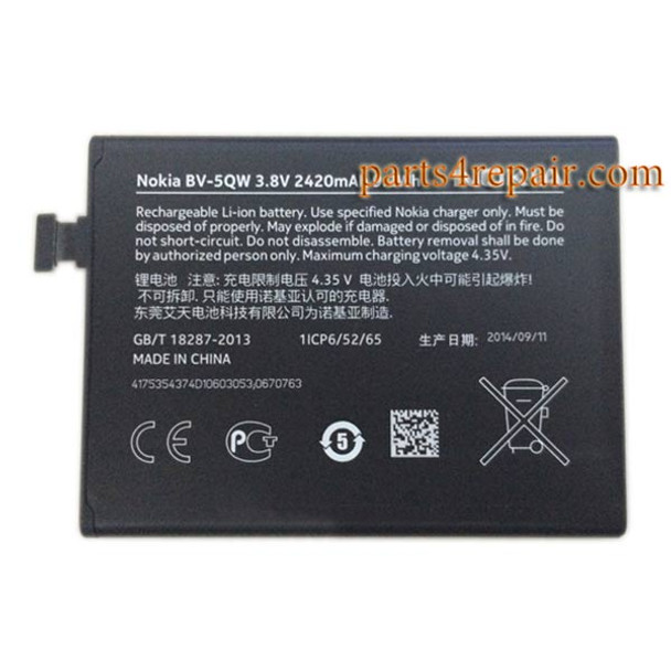 BV-5QW Built-in Battery for Nokia Lumia 930 from www.parts4repair.com