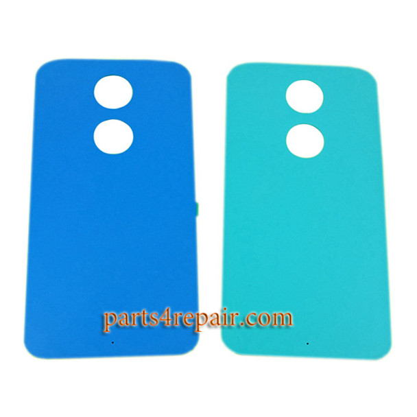 Back Cover with Adhesive for Motorola Moto X2 -Light Blue