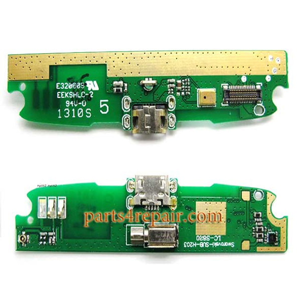 Dock Charging PCB Board for Lenovo S820 from www.parts4repair.com