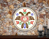 Double Headed Eagle Traditional PA Dutch Hex Indoor/Outdoor Acrylic Sign (16-32in)