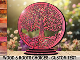 Entangled Tree Of Life (11in) Faux Wood w/ Tiered Stand & Free Customization