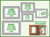 orn: Chunky Glitter Frame 2/set - 5/set HRECT Holiday Photo Ornament