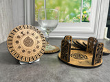 co_Classy Coasters Mahjong Set | Laser Engraved Hardwood co_Classy Coasters Mahjong Set | Laser Engraved Hardwood