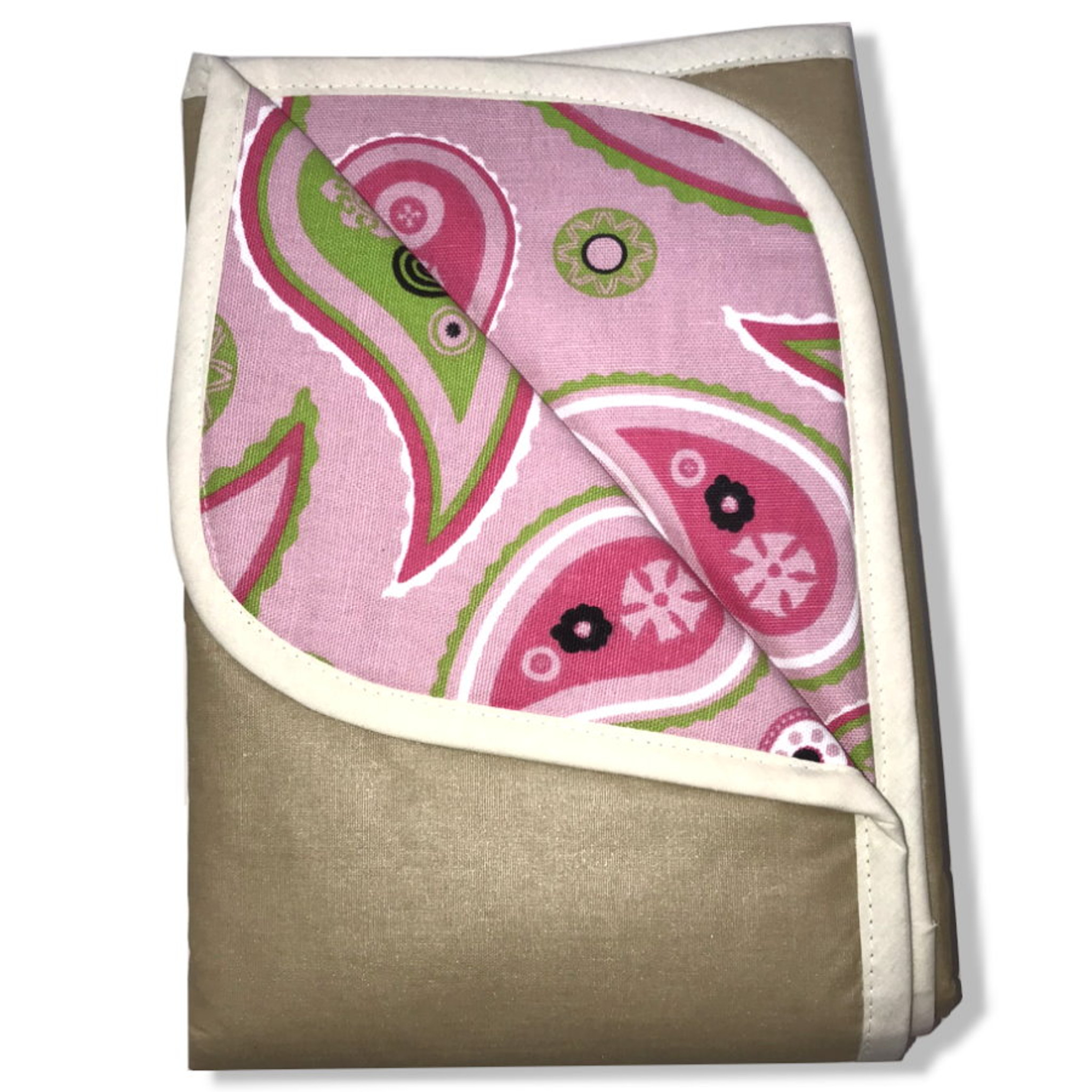 Ironing Blanket Reversible Multipurpose Pad Metalized Gold - Pink Paisley -  Shop At Clares LLC