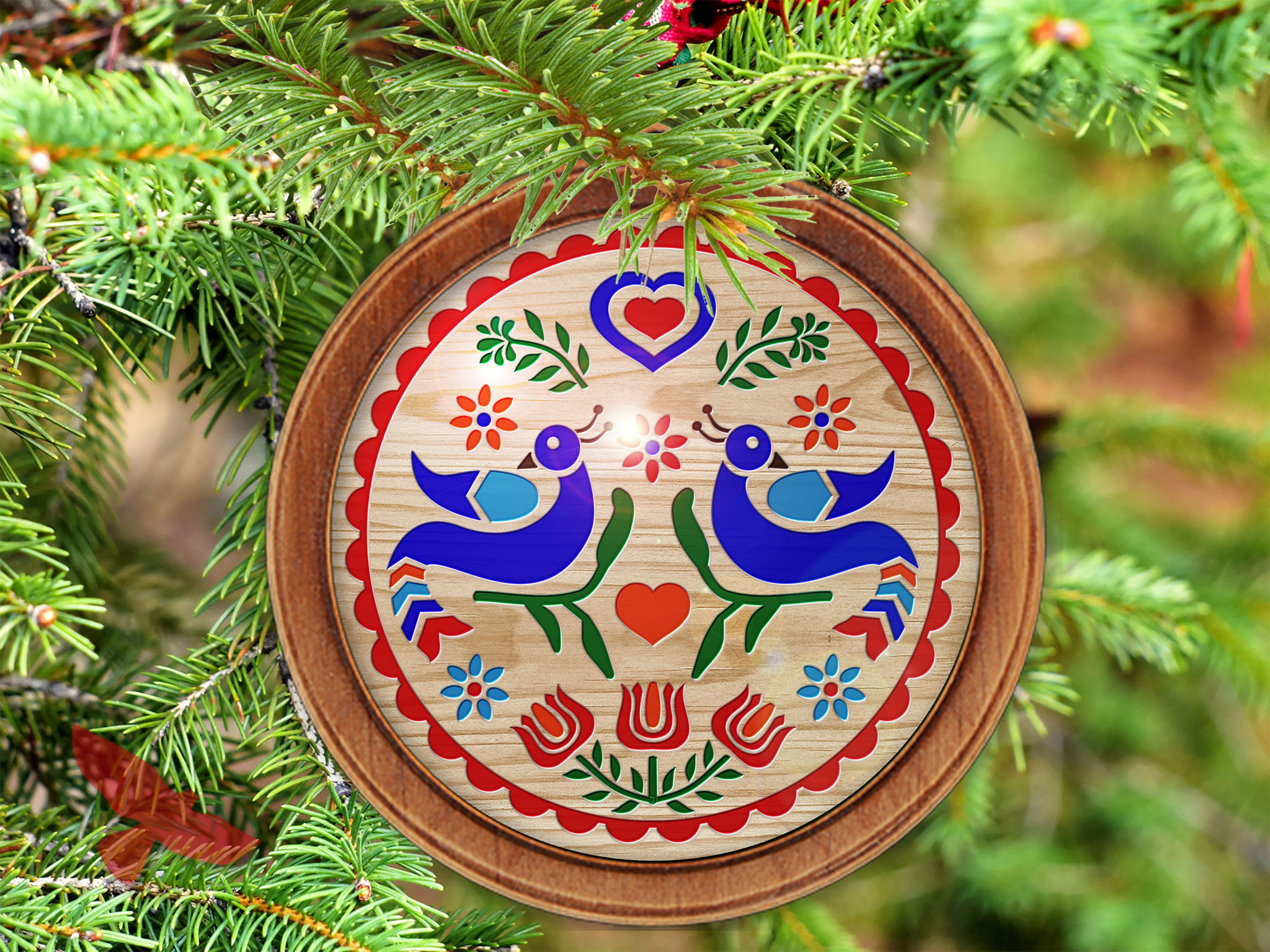 Double Distelfink A Dutch Ornament Handcrafted and Personalized by