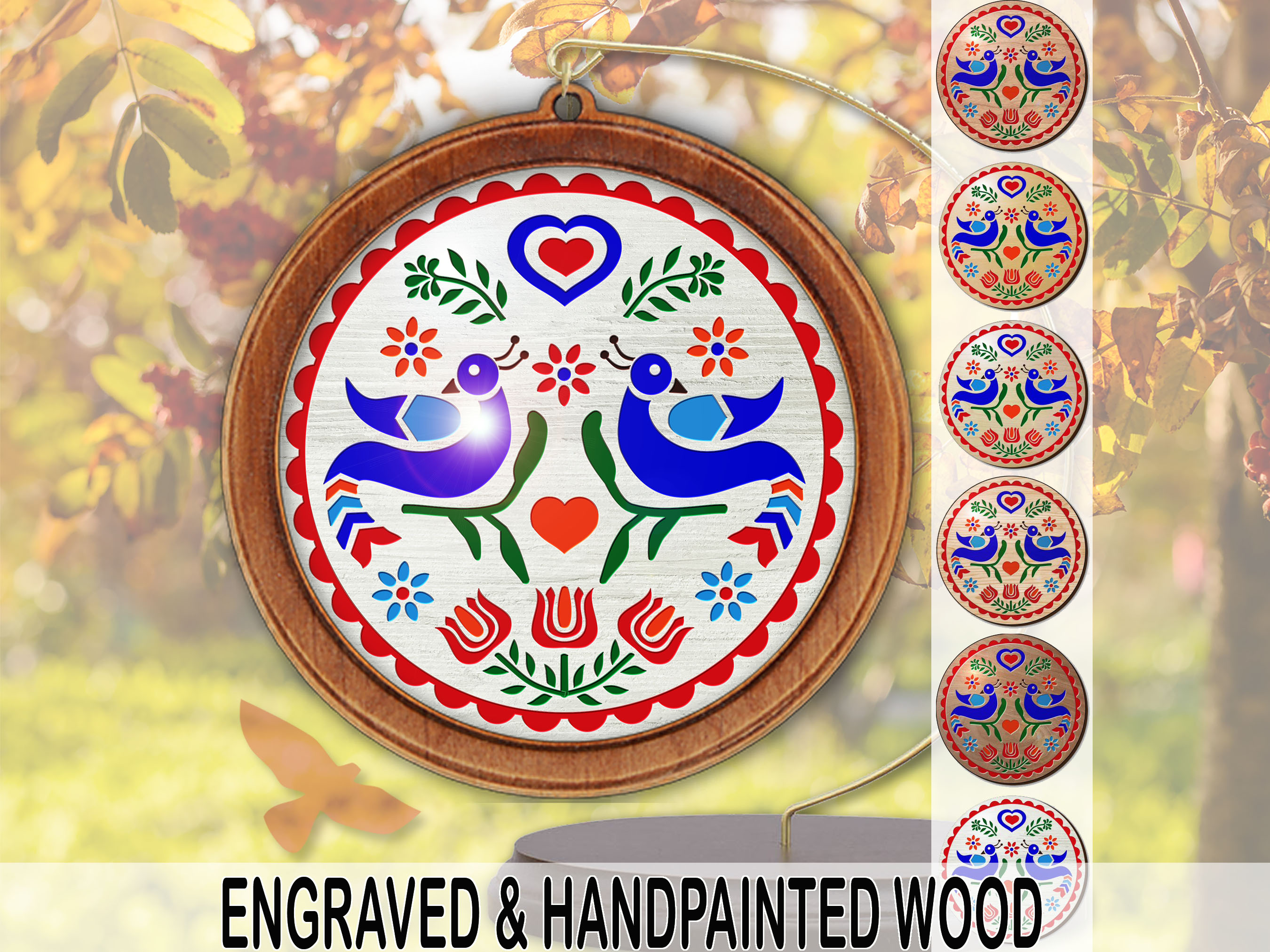 Double Distelfink A Dutch Ornament Handcrafted and Personalized by