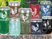 1pc:ROUSING ROOSTERS .Laser-Etched Insulated Tumbler (04)