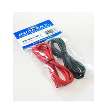 Dualsky 10AWG Silicone Wire, 1m Red, 1m Black