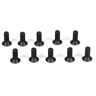 TLR Flathead Screws, M3 x 8mm, 10pcs