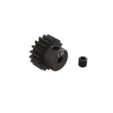 Arrma 18T 0.8Mod 1/8 Bore CNC Steel Pinion Gear, AR311080
