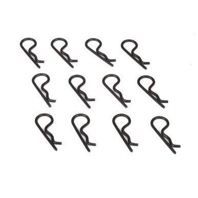 TLR Body Clips, Black, 12pcs