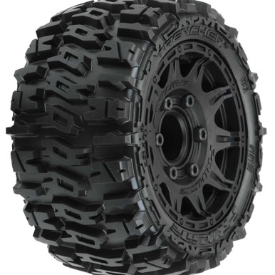 Proline Trencher LP 2.8in Tyres Mounted on Raid Black 6x30 Wheels, F/R, PR10159-10