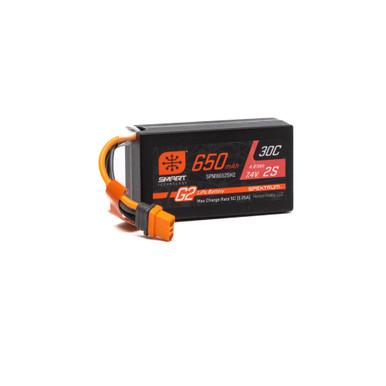 Spektrum 650mAh 2S 7.4V Smart G2 30C LiPo Battery with IC2 Connector