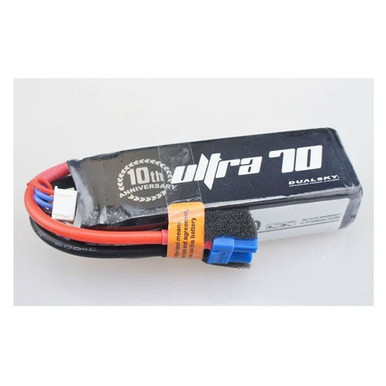 Dualsky 2250mah 4S 14.8v 70C Ultra 70 LiPo Battery with XT60 Connector, Clearance