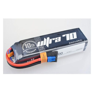 Dualsky 5000mah 6S 22.2v 70C Ultra 70 LiPo Battery with XT60 Connector, Clearance