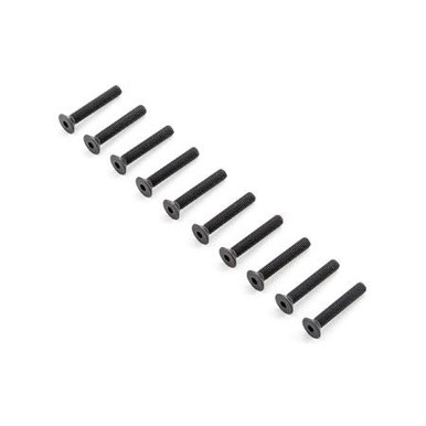 TLR Flat Head Screws, M5x30mm (10)