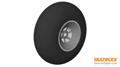 Multiplex Rubber Wheel, 45mm, 3.1mm Axle