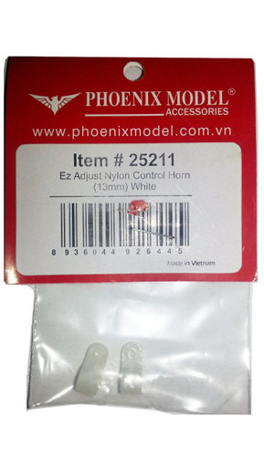 Phoenix Model Ez Adjust Nylon Control Horn (13mm) White