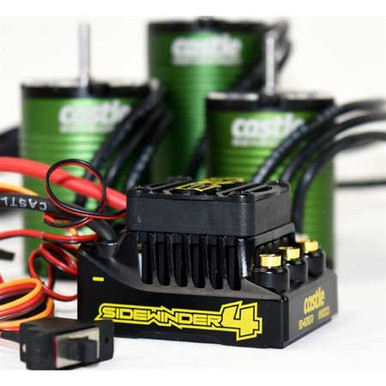 Castle Creations Sidewinder 4 Brushless ESC with 1406-7700kv Sensored Motor, 010-0164-04