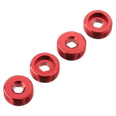 Arrma Aluminium Front Hub Nut, Red, 4 Pieces, AR330196