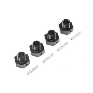 Losi 20mm wheel hex & Pins, Black (4), Super Baja Rey, Clearance