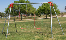 Heavy-Duty 10' High 2-Swing 1-Bay Swing Set Frame - Commercial/Residential Grade