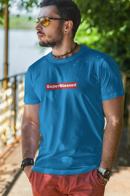 Men's blue t-shirt 