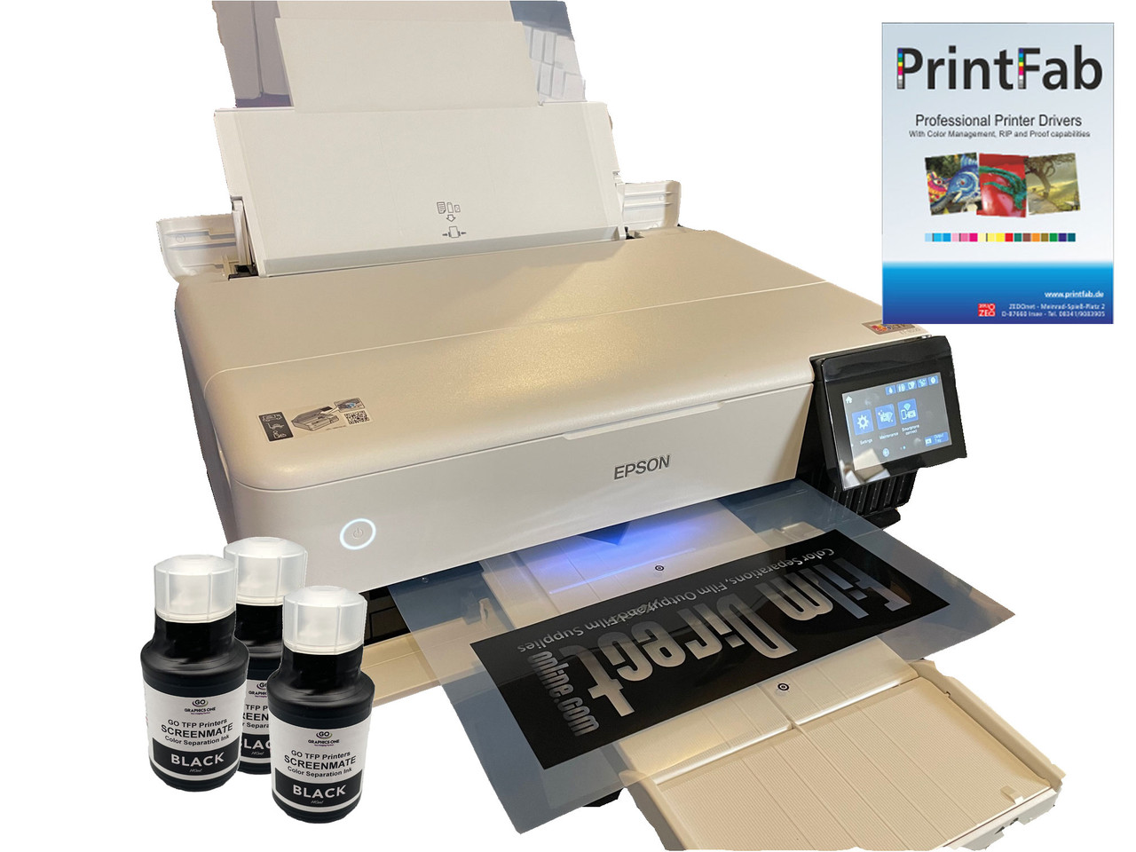 Epson 8550 Eco tank all black film output system