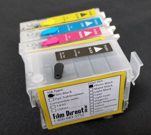  All Black Ink Cartridges Pre-Filled /  Refillable -  7210/ 7710 /7720 #252 Chip set