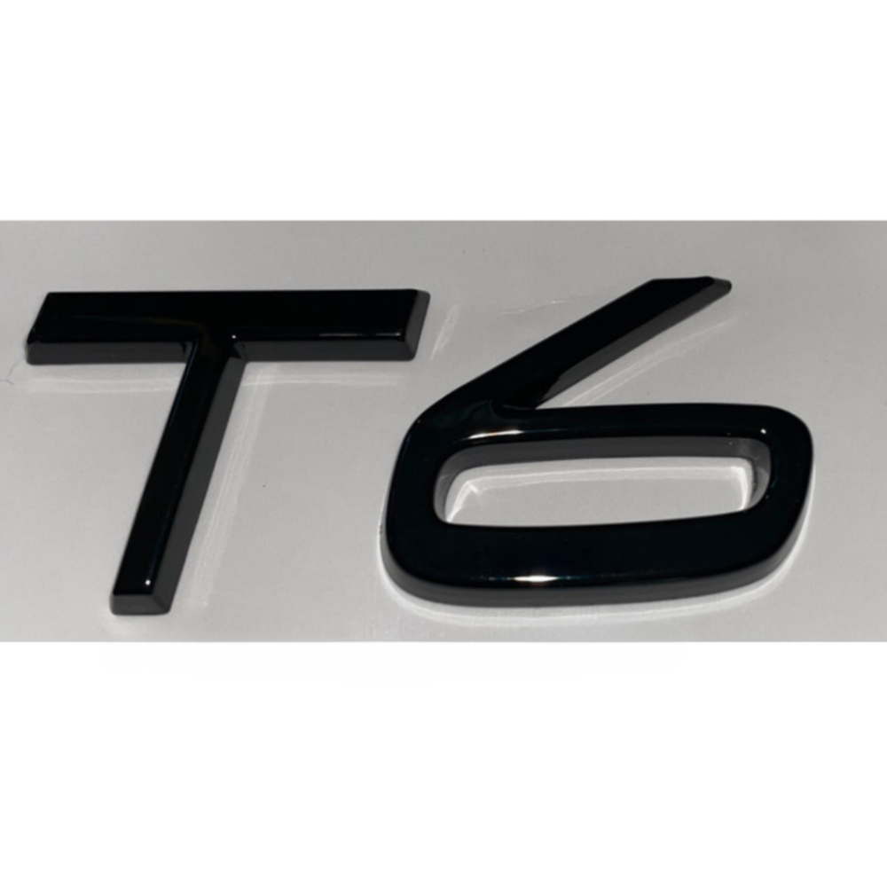 "T6" Emblem, Gloss Black VP-T6BLK