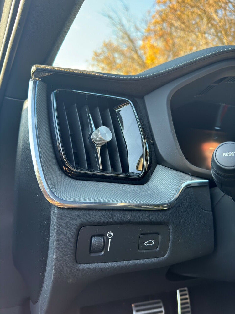 Snabb Silver Anodized Aluminum Vent Knob Covers, 4Pack, Volvo S60/V60