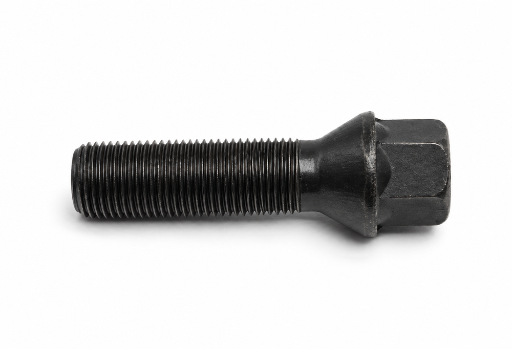 H&R 14252601SW 26mm Wheel Bolt, M14x1.25 Tapered Seat Black 14252601SW