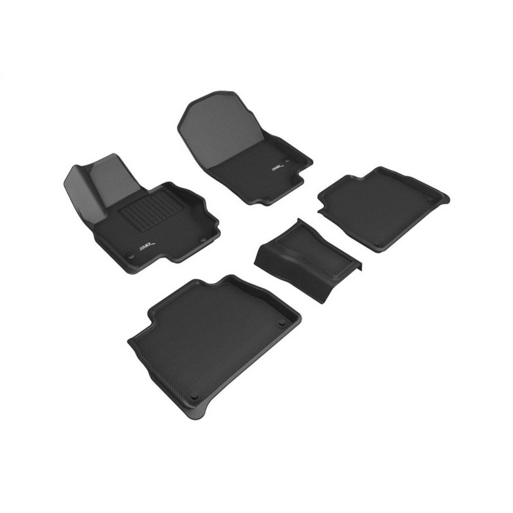3D MAXpider Electric Kagu 1st & 2nd Row Black Floormat Set, Mercedes-Benz GLE-Class 5-Seat 2020-2022 L1MB11801509