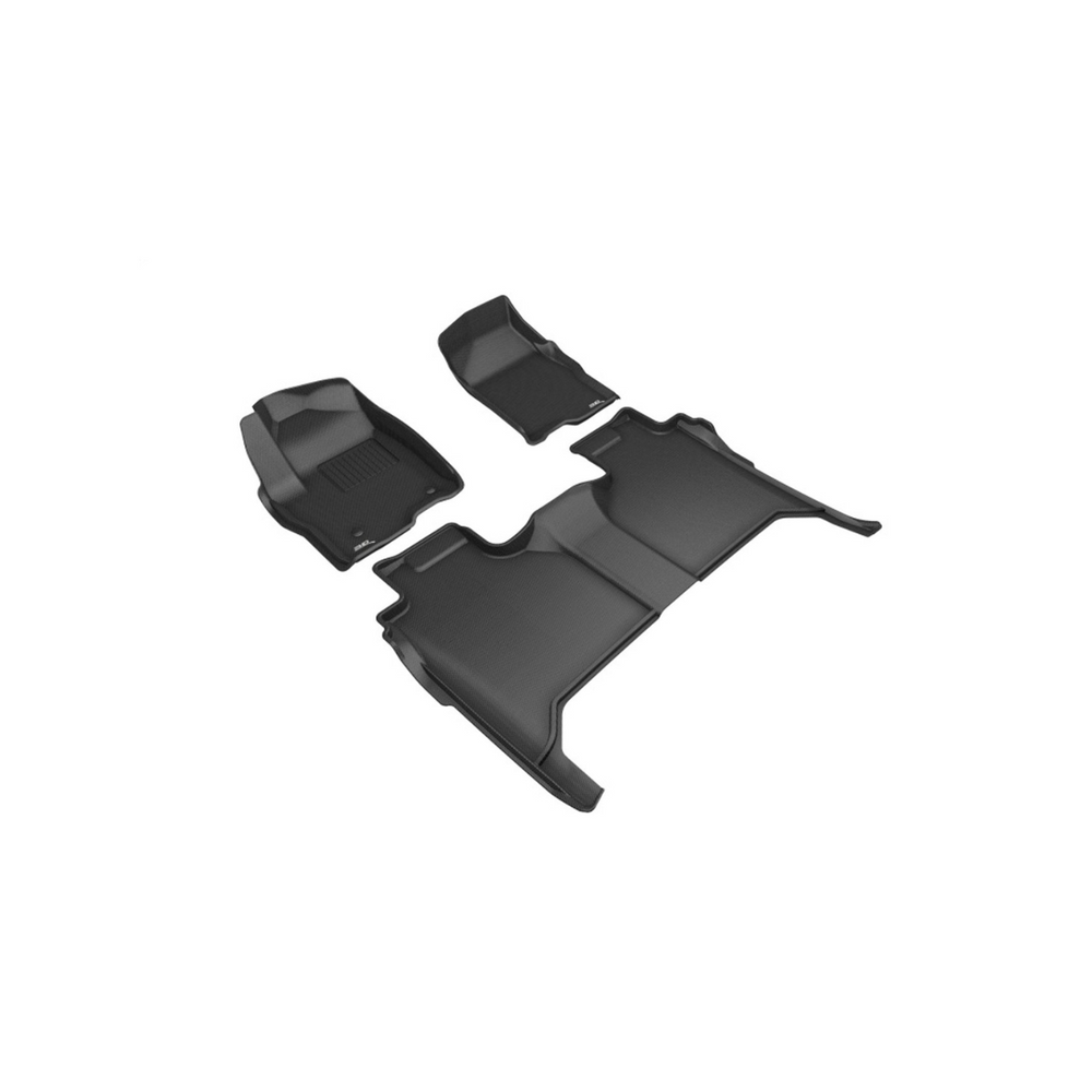 3D MAXpider Electric Kagu 1st & 2nd Row Black Floormat Set, GMC Sierra 1500 Crew Cab 5-Seat 2019-2024 L1GM02501509