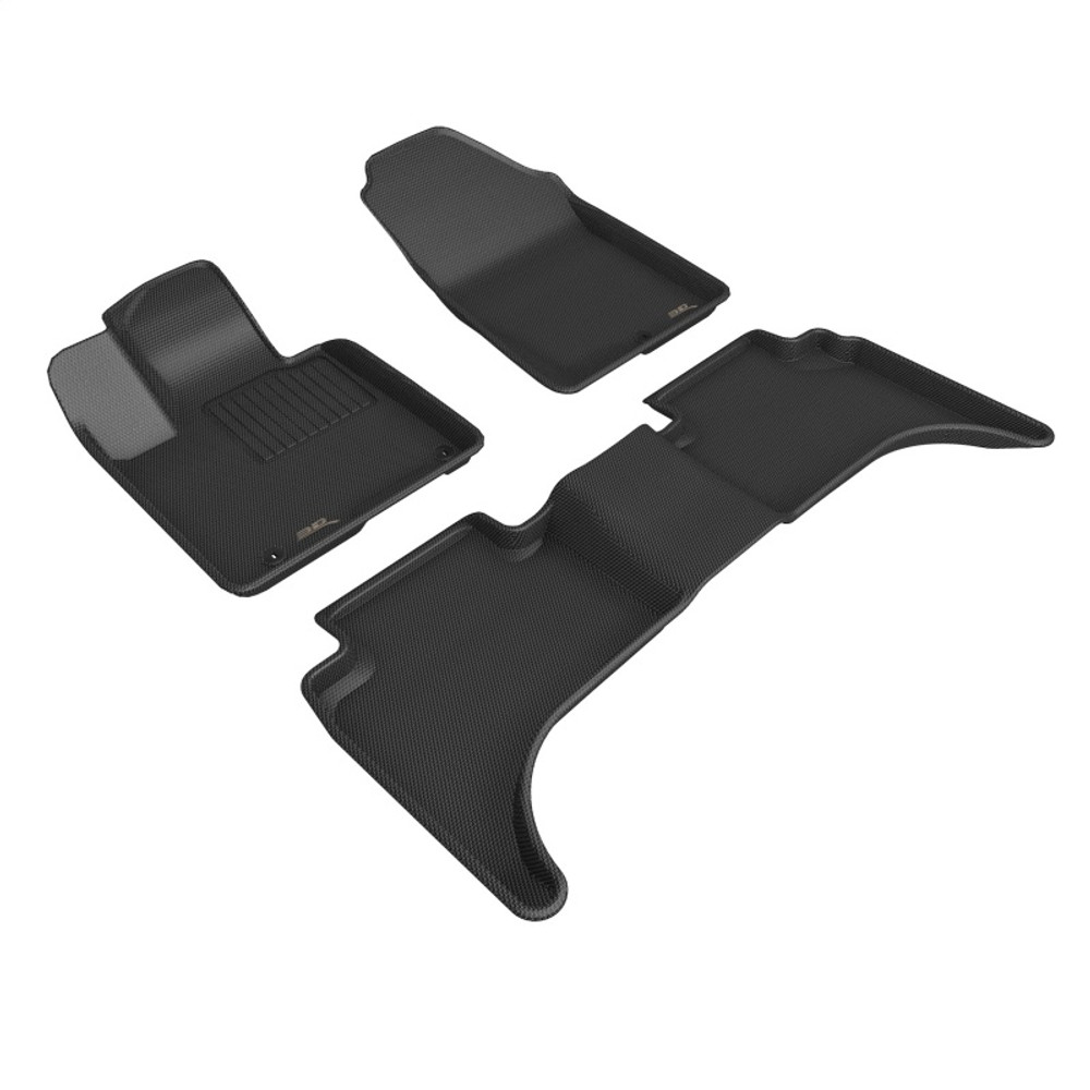 3D MAXpider Electric Kagu 1st & 2nd Row Black Floor Mat Set, Hyundai Santa Cruz 5 Seat 2022 L1HY11801509