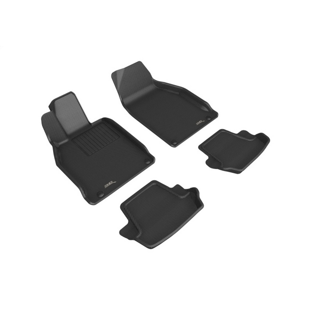 3D MAXpider Electric Kagu 1st & 2nd Row Black Floor Mat Set, Porsche 911 Carrera/Convertible/S/4/4S (991/991.2) 2012-2019 L1PO02101509