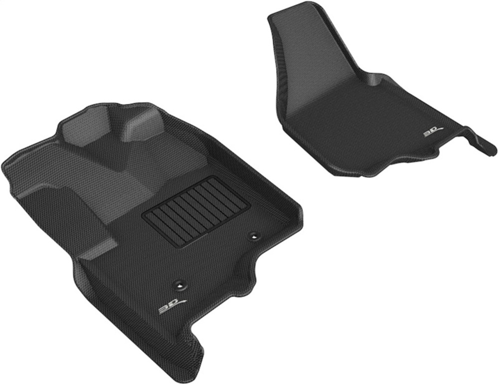 3D MAXpider Kagu 1st Row Black Floor Mat Set, Ford F-250 350 450 Bucket Seats No Floor Shift 2012-2016 L1FR09011509