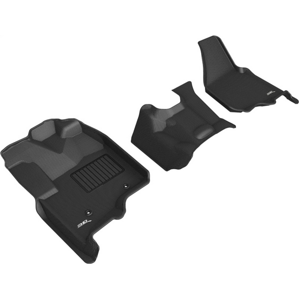 3D MAXpider Kagu 1st Row Black Floor Mat Set, Ford F-250 350 450 Bench Seat No Floor Shift 2012-2016 L1FR08911509