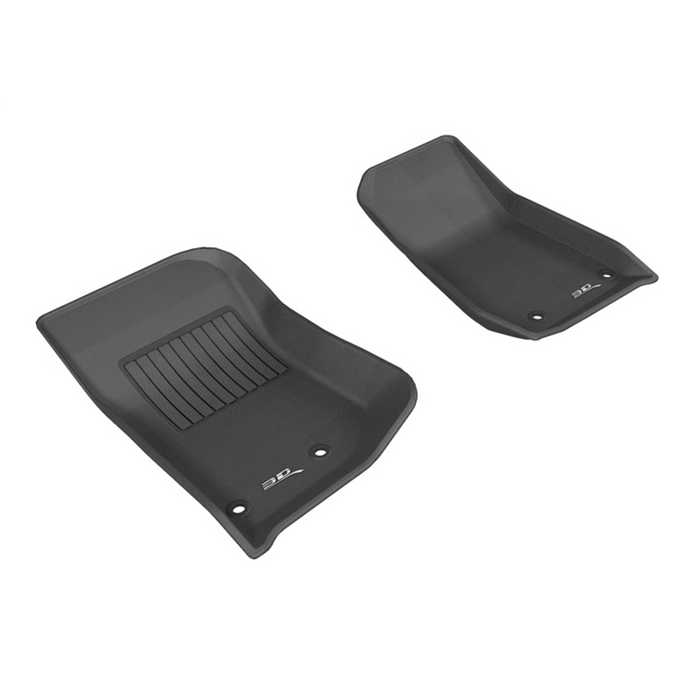 3D MAXpider Kagu 1st Row Black Floor Mat Set, Jeep Wrangler JK 2-Door/Unlimited 2014-2018 L1JP01111509