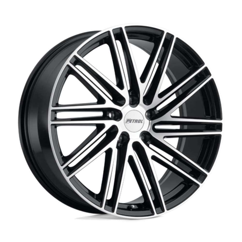 Petrol P1C Wheel 19x8 +40 5x108 Gloss Black w/ Machined Face 1980P1C405108F72