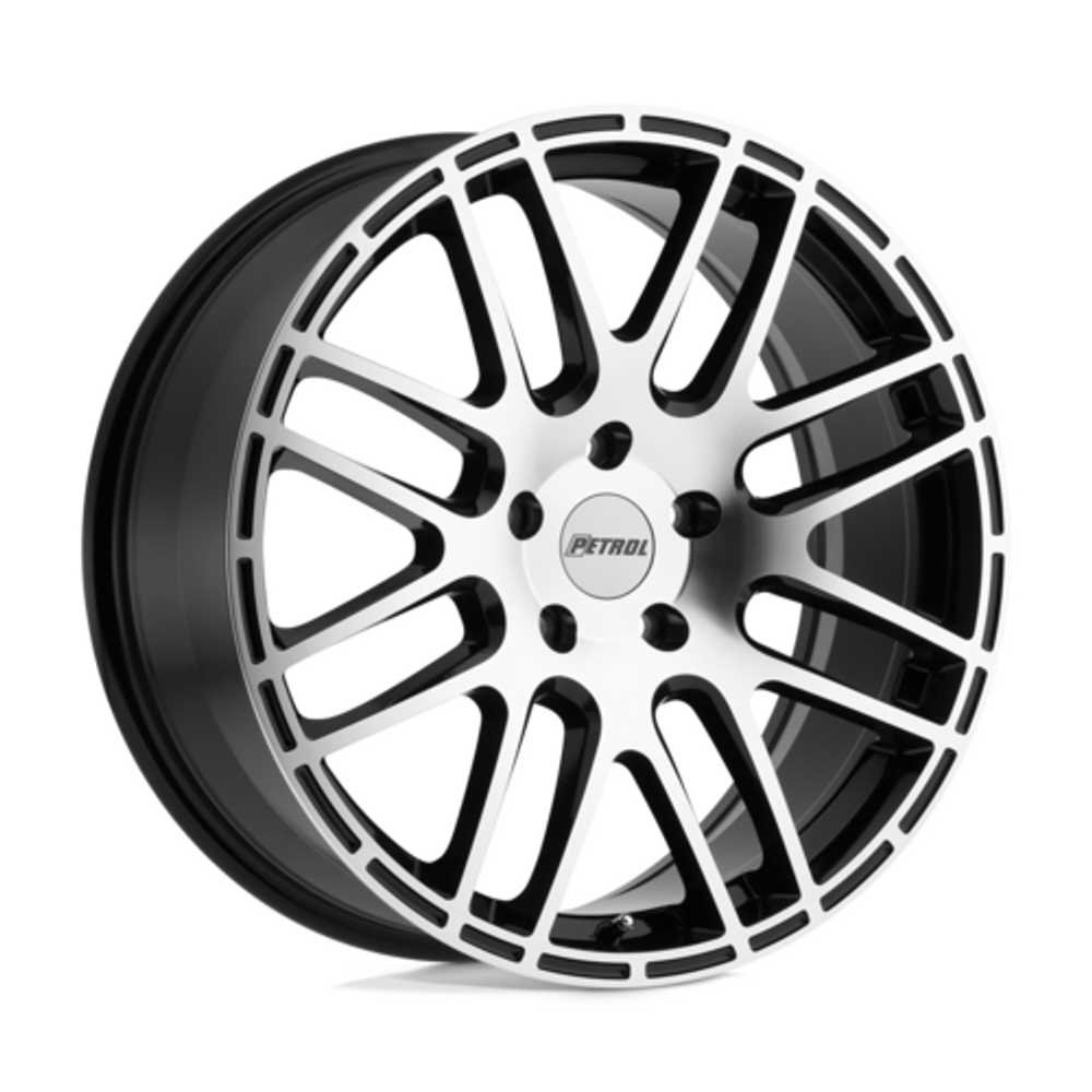 Petrol P6A Wheel 18x8 +40 5x108 Gloss Black w/ Machined Cut Face 1880P6A405108B72