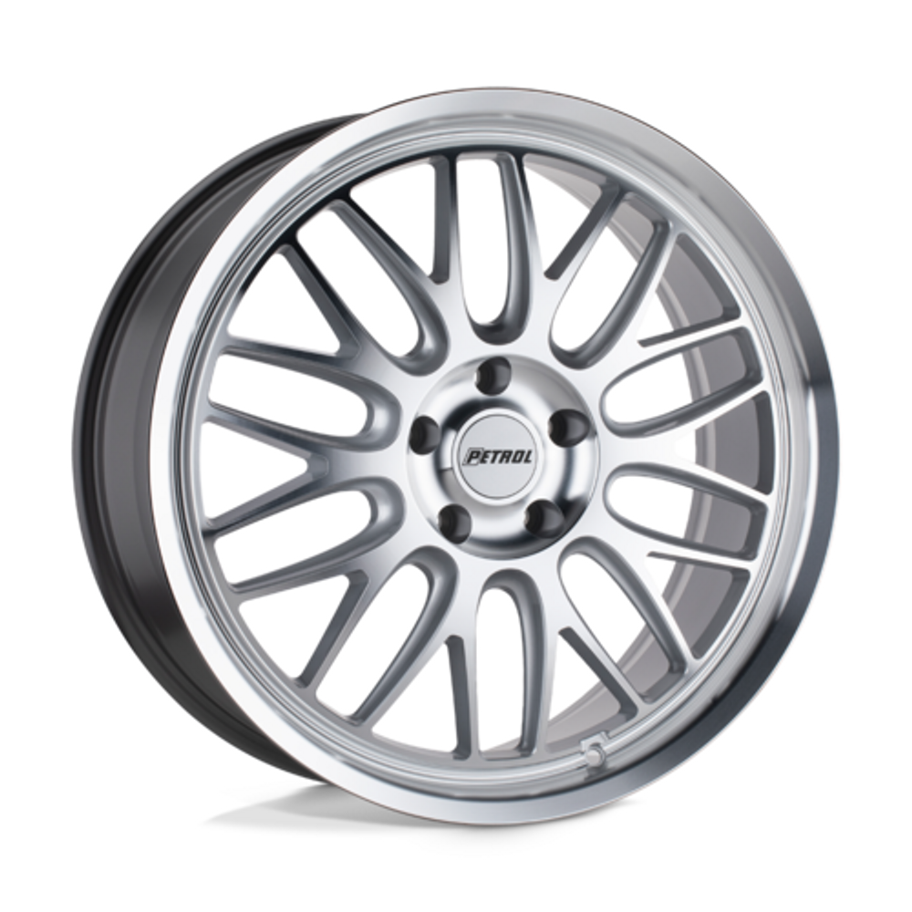 Petrol P4C Wheel 18x8 +40 5x108 Silver w/ Machined Face & Lip 1880P4C405108S72