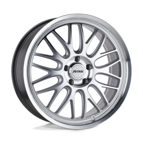Petrol P4C Wheel 17x8 +40 5x108 Silver w/ Machined Face & Lip 1780P4C405108S72