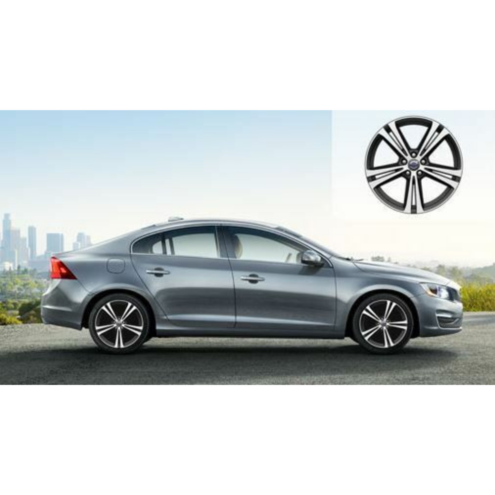 Volvo Genuine Wheels 31399396 19x8 Artio Wheel, Diamond Cut/Matte Black