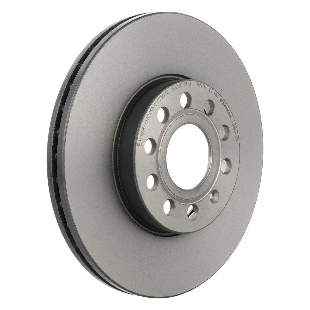 Brembo 09.9145.11 Prime UV Coated Front Brake Rotor, Audi A3 2010–2013, 2015–2016, Volkswagen Beetle 2012–2019