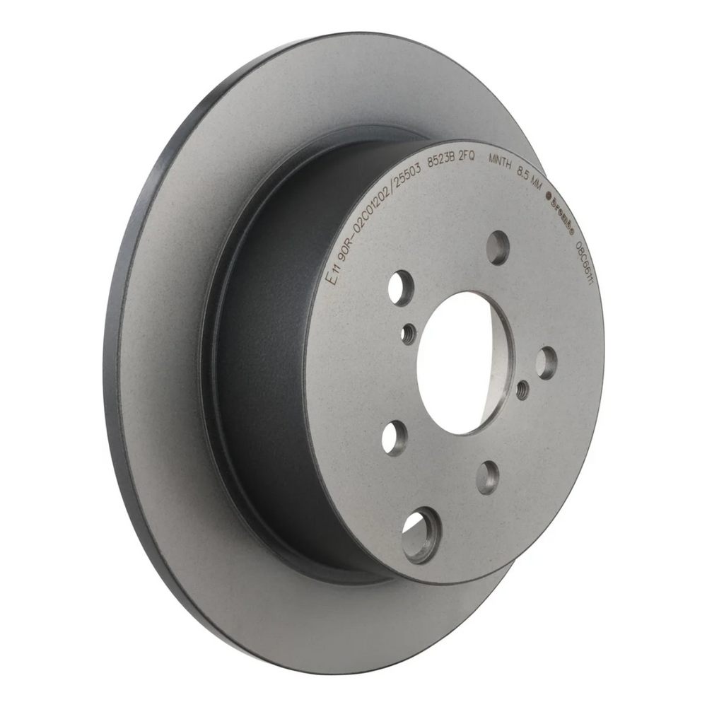 Brembo 08.C661.11 Prime UV Coated Rear Brake Rotor, Crosstrek 2016–2018, Forester 2014–2018, Impreza 2012–2018