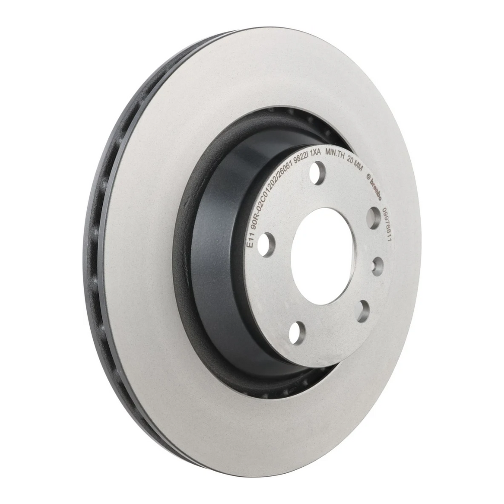 Brembo 09.9768.11 Prime UV Coated Rear Brake Rotor, Audi TT Quattro 2008–2009, Audi TT RS Quattro 2012–2013