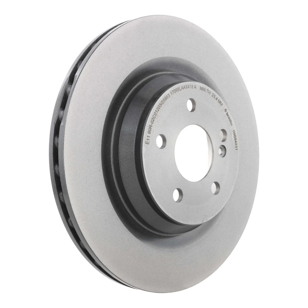 Brembo 09.B842.31 Prime UV Coated Rear Brake Rotor, Mercedes-Benz SL600 2004–2009