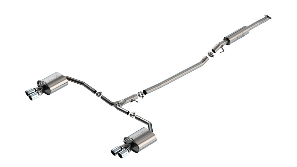 Borla 140905 S-Type Cat-Back Exhaust, Hyundai Sonata N Line 2.5L i4 AT FWD 4DR 2021-2023, 2.00" Inlet, 2.75" Outlet